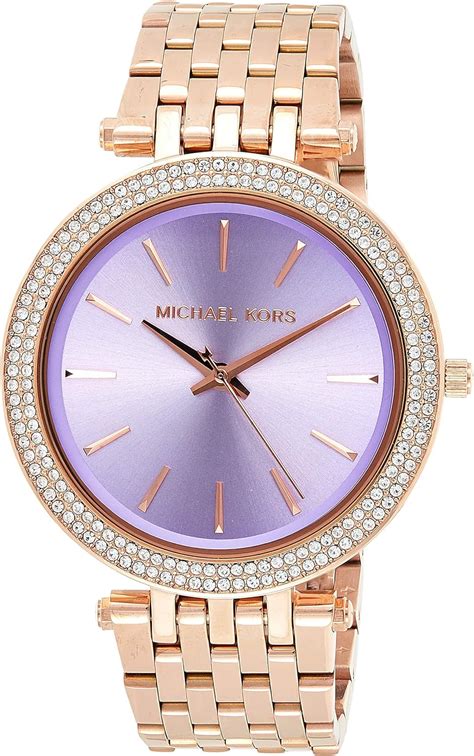 michael kors rose gold watch with brown face|rose gold watch with numbers.